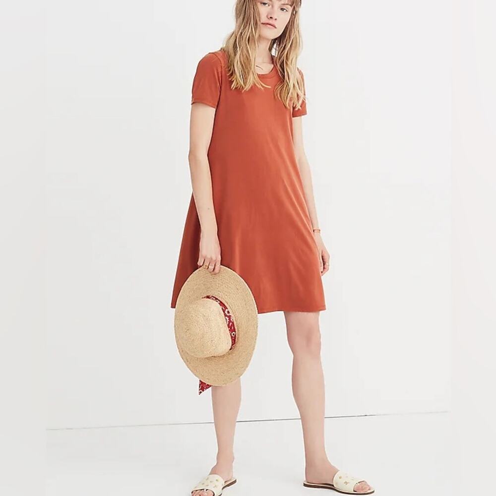 Madewell Navy Swingy Short Sleeve Mini Tee Shirt Dress, Women’s Size XS